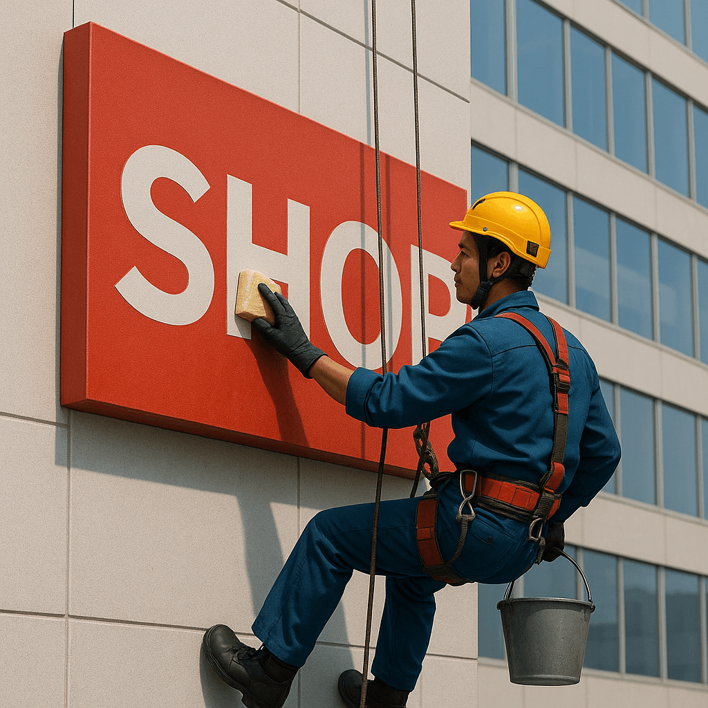 Pembersihan Shop Sign